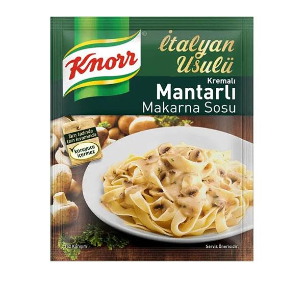 سس ماکارونی قارچ و خامه کنور Knorr ترکیه ۵۲ گرم